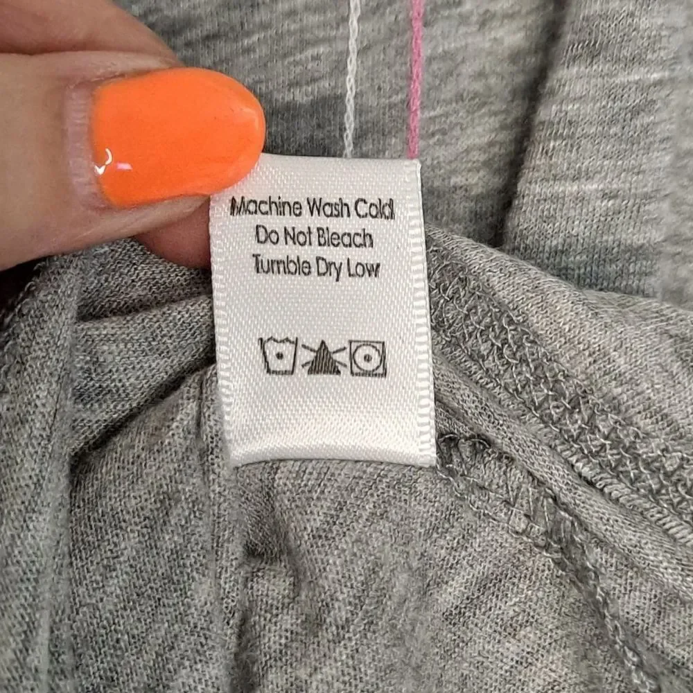 PJ Salvage Graphic Racerback Pajama Top Grey Medium